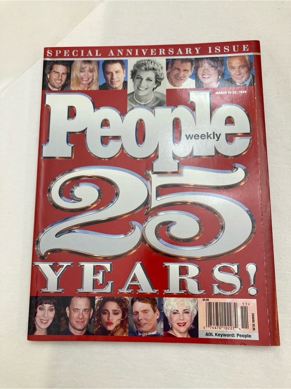 People Weekly 25 Years Special Anniversary Magazine - Red Cover March 1999.
